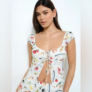 Pretty Garbage Italian Summer Crop Top